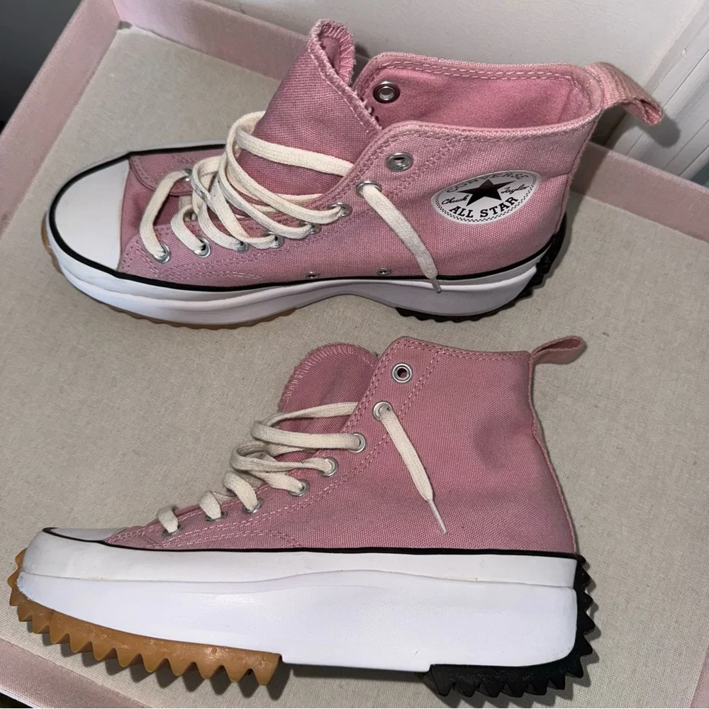 Converse Women's Run Star Hike High Top Sneakers Lotus Pink 8.5 - Picture 3 of 9